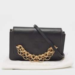 Pre Owned Chloe Black Leather Drew Bijou Clutch