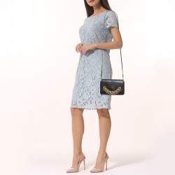 Pre Owned Chloe Black Leather Drew Bijou Clutch