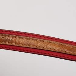 Chloe Red/Brown Leather Buckle Duffel Bag