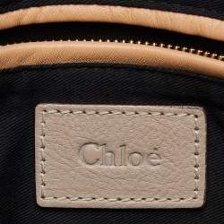 Pre Owned Chloe Beige Python and Leather Medium Paraty Satchel