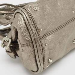 Pre Owned Chloe Metallic Leather Mini Paddington Satchel