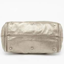 Pre Owned Chloe Metallic Leather Mini Paddington Satchel