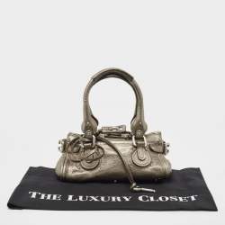 Pre Owned Chloe Metallic Leather Mini Paddington Satchel