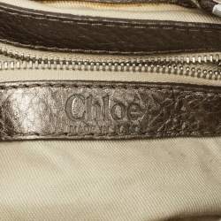 Pre Owned Chloe Metallic Leather Mini Paddington Satchel