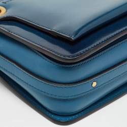 Pre Owned Chloe Blue Patent and Leather Roy Shoulder Bag