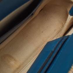 Pre Owned Chloe Blue Patent and Leather Roy Shoulder Bag