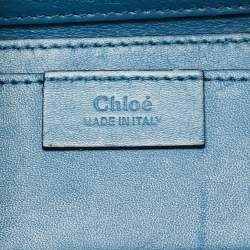 Pre Owned Chloe Blue Patent and Leather Roy Shoulder Bag