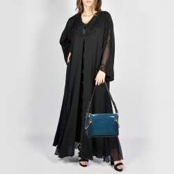 Pre Owned Chloe Blue Patent and Leather Roy Shoulder Bag