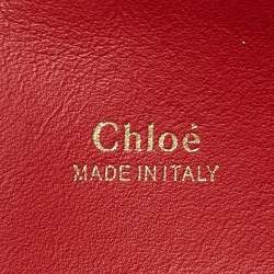 Chloe Red/Brown Leather Medium Baylee Tote