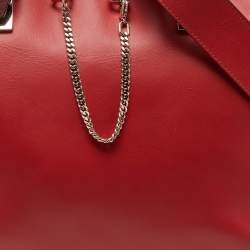 Pre Owned Chloe Red/Brown Leather Medium Baylee Tote