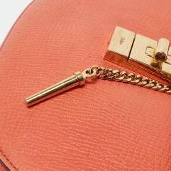 Pre Owned Chloe Two Tone Orange Leather Medium Drew Shoulder Bag