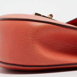 Pre Owned Chloe Two Tone Orange Leather Medium Drew Shoulder Bag