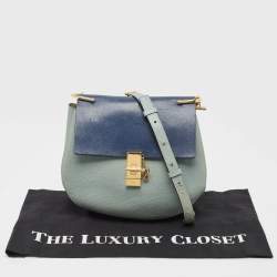 Pre Owned Chloe Two Tone Leather Large Drew Shoulder Bag