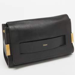 Chloe Black Leather Small Elle Clutch