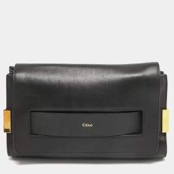Chloe Black Leather Small Elle Clutch