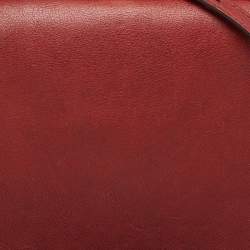 Pre Owned Chloe Red Leather and Suede Medium Nile Bracelet Top Handle Bag