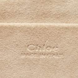 Pre Owned Chloe Red Leather and Suede Medium Nile Bracelet Top Handle Bag