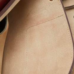 Pre Owned حقيبة كتف كلوي فاي صغيرة سويدي و جلد أزرق