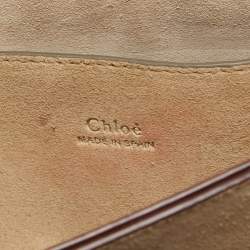 Pre Owned حقيبة كتف كلوي فاي صغيرة سويدي و جلد أزرق