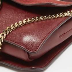 Pre Owned حقيبة كتف كلوي فاي صغيرة سويدي و جلد أزرق