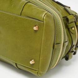 Chloe Green Leather Andy Expandable Satchel