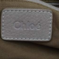 Pre Owned Chloe Grey Leather Medium Marcie Satchel