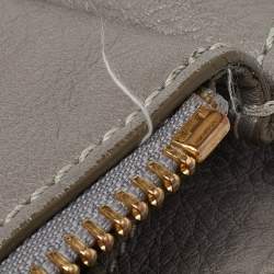 Pre Owned Chloe Grey Leather Medium Marcie Satchel