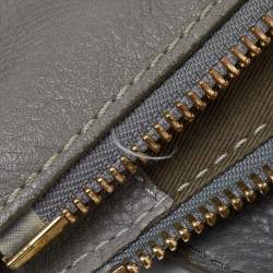 Pre Owned Chloe Grey Leather Medium Marcie Satchel