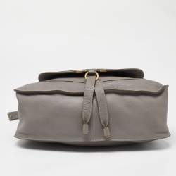 Pre Owned Chloe Grey Leather Medium Marcie Satchel