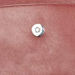 Chloe Burgundy Leather and Suede Small Faye Shoulder Bag