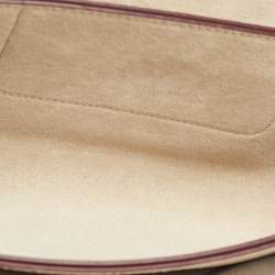 Chloe Burgundy Leather and Suede Small Faye Shoulder Bag