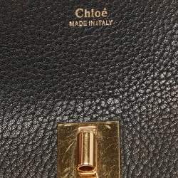 Pre Owned Chloe Black Leather Medium Drew Shoulder Bag