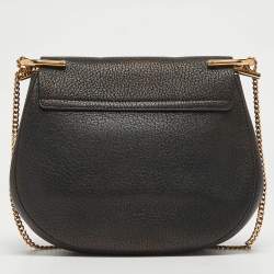 Pre Owned Chloe Black Leather Medium Drew Shoulder Bag