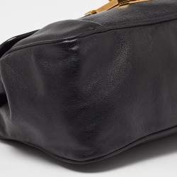 Pre Owned Chloe Black Leather Medium Elsie Chain Shoulder Bag