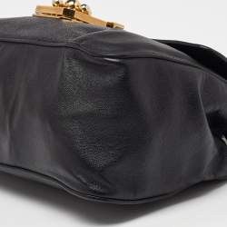 Pre Owned Chloe Black Leather Medium Elsie Chain Shoulder Bag