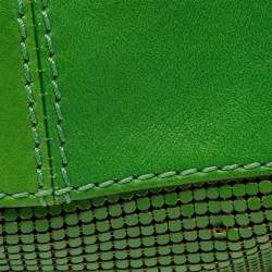 Chloe Green Metal Mesh and Leather Chainmail Hobo