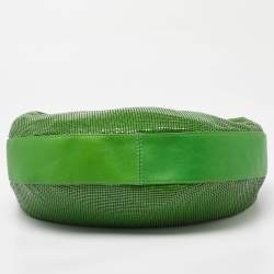 Chloe Green Metal Mesh and Leather Chainmail Hobo