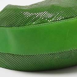Chloe Green Metal Mesh and Leather Chainmail Hobo