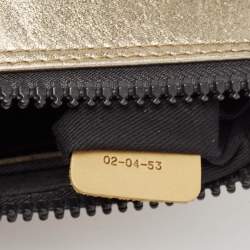 Pre Owned Chloe Black/Metallic Leather Double Zip Shoulder Bag