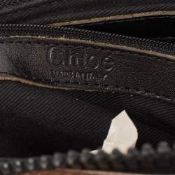 Pre Owned Chloe Black/Metallic Leather Double Zip Shoulder Bag