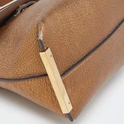 Pre Owned حقيبة كتف كلوي كلير جلد أسود/بيج صغيرة