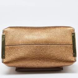 Pre Owned حقيبة كتف كلوي كلير جلد أسود/بيج صغيرة