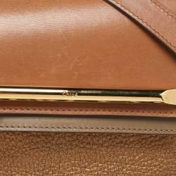 Pre Owned حقيبة كتف كلوي كلير جلد أسود/بيج صغيرة