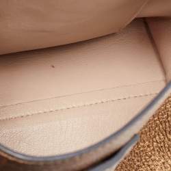 Pre Owned حقيبة كتف كلوي كلير جلد أسود/بيج صغيرة