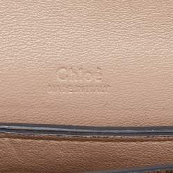 Pre Owned حقيبة كتف كلوي كلير جلد أسود/بيج صغيرة