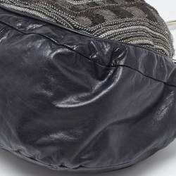Chloe Black Leather Embellished Ring Handle Hobo