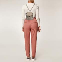 Chloe Grey Leather and Suede Faye Backpack
