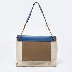 Chloe Tri Color Leather Large Clare Shoulder Bag