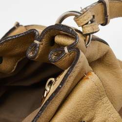 Pre Owned Chloe Beige Leather Elsie Top Handle Bag