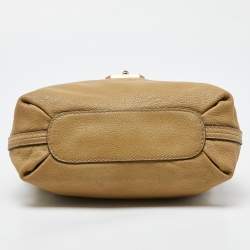 Pre Owned Chloe Beige Leather Elsie Top Handle Bag